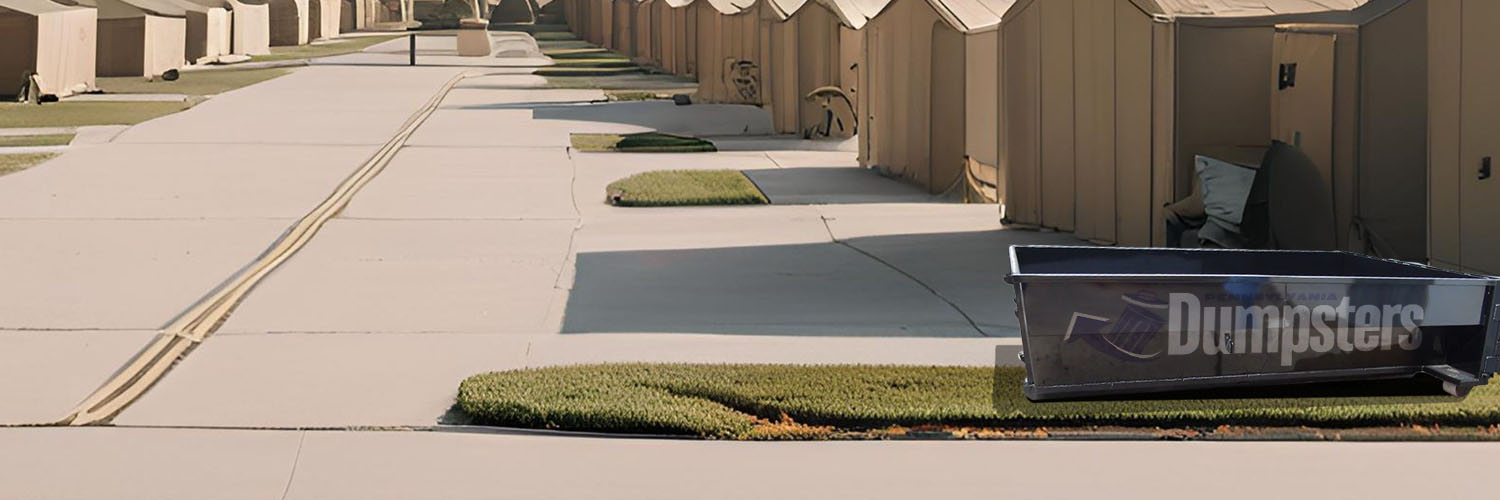 Roll-off dumpsters for construction sites